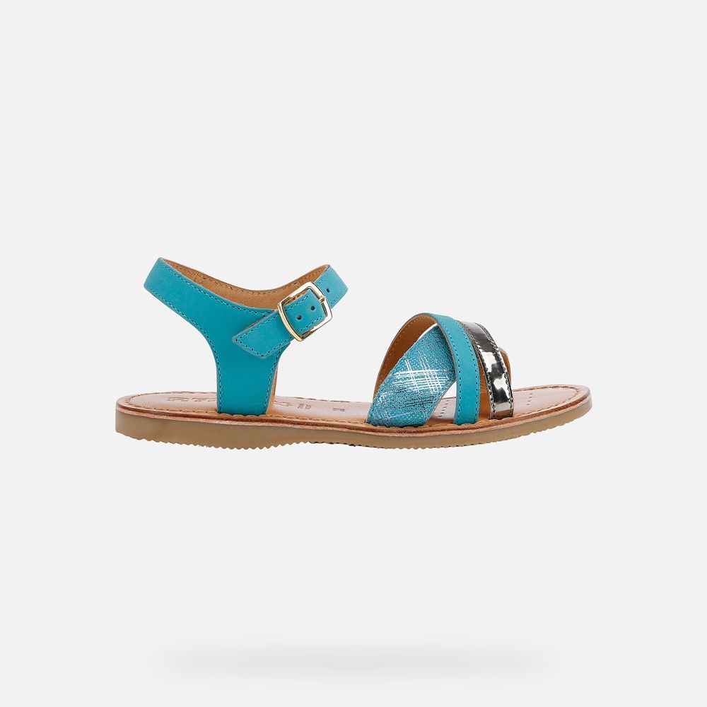 Geox Sandals Turquoise Eolie - Geox Girls Shoes - REVKWQ867